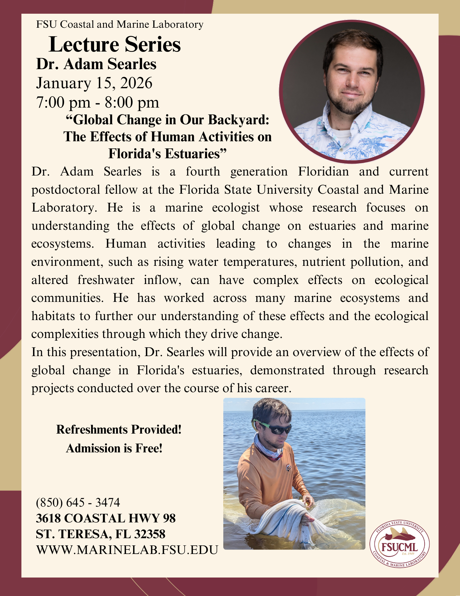 Adam Searles Lecture Poster